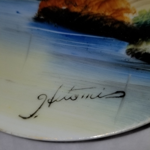 Vintage set Japanese signed‎ Hitomi hanging plates - Picture 8 of 8